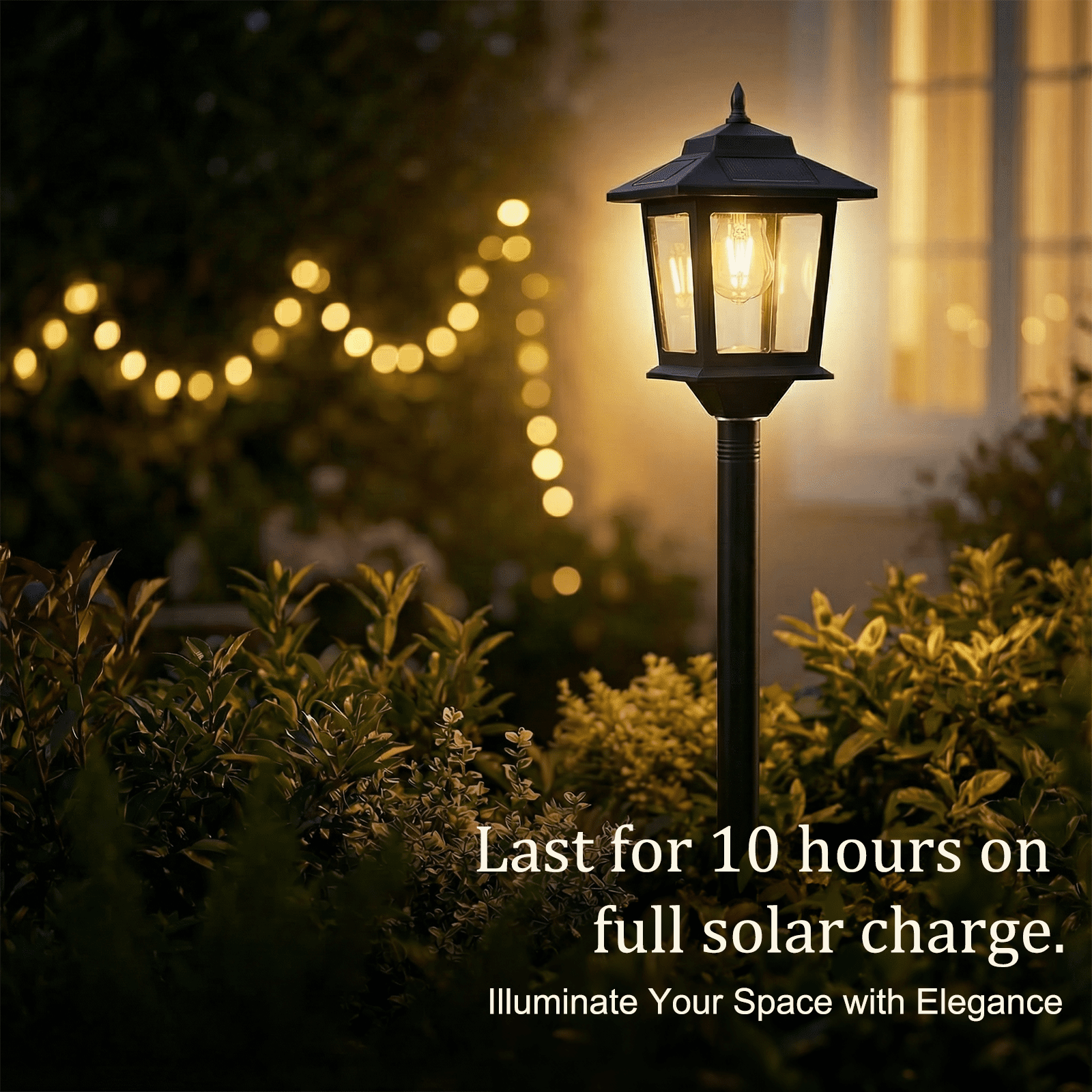 Pack 63in Solar Lamp Post Lights, Outdoor Post Lights, Christmas Decorations, Pole Lights Outdoor, Decorative Lamp for Garden, Patio, Lawn, Pathway, Driveway