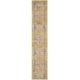 thumbnail image 2 of 2â€™ x 10â€™ Ivory and Yellow Center Medallion Runner Rug, 2 of 5