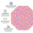 thumbnail image 3 of Naloa Pink Donut Leather Coasters for Drinks, Durable Drink Coasters 4 Set for Tabletop Protection, Luxurious Home Décor and Housewarming Gift ( {designName})Octagon, 3 of 6
