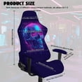 thumbnail image 2 of Whosucclay Skull Print Gaming Chair Cover, Stretchable Elastic Computer Desk Chair Cover with Armrest Covers, 4Pcs Soft Non Fading Office Chairs Covers Slipcovers, 2 of 8