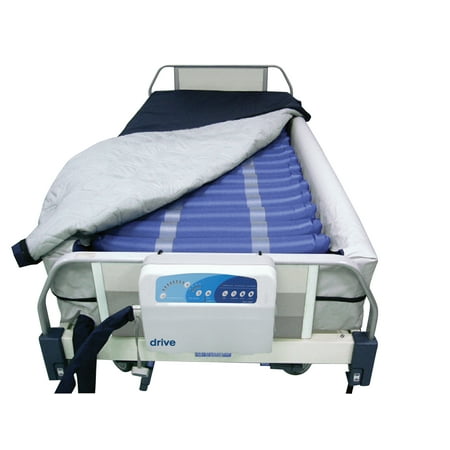 Drive Medical Med Aire Plus Defined Perimeter Low Air Loss Mattress Replacement System, with Low Pressure Alarm, 8