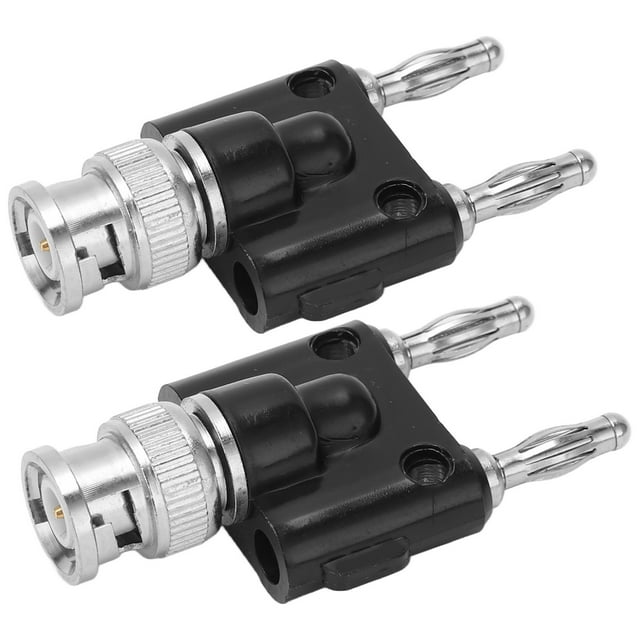Conector banana de 2 vías conector banana a conector BNC Conectividad fuerte Conductividad eléctrica de 500 V para amplificador de potencia para altavoz ANGGREK Otros