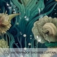 thumbnail image 3 of Sea Horse Waterproof Printed Shower Curtain Set with Hooks - Bathroom Decoration, 3 of 5