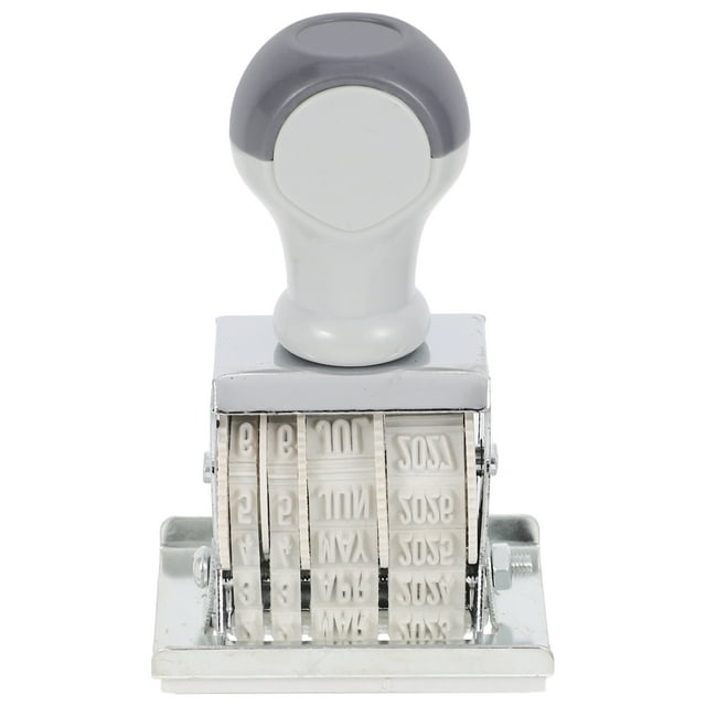Miangastore Tampon à Date Réglable Roulant Facile à Utiliser 2022-2033 Tampon pour Bureau École Impression de Date Claire Poignée Tampon de Date Reçu