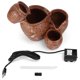 thumbnail image 1 of Cerámica Rural Marrón Fuente de Alimentación USB Pet Inteligente Ciclo Automático Bebedero Dispensador de Agua para Gatos, 1 of 8