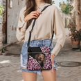 thumbnail image 4 of DISNIMO Dachshund Leopard Print Crossbody Bag Purse for Women Messenger Handbag Purses with Shoulder Strap Satchel Handbag with Multi-Pockets for Daily Use, Pink, 4 of 5
