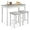 White/Grey, variant on Dining Table Set for 2, Counter Height Dining Table Set with 2 Bar Stools, Wood Legs, Dinette Table Set, Breakfast Nook Table Set, Space-Saving Kitchen Table Set (White/Grey)