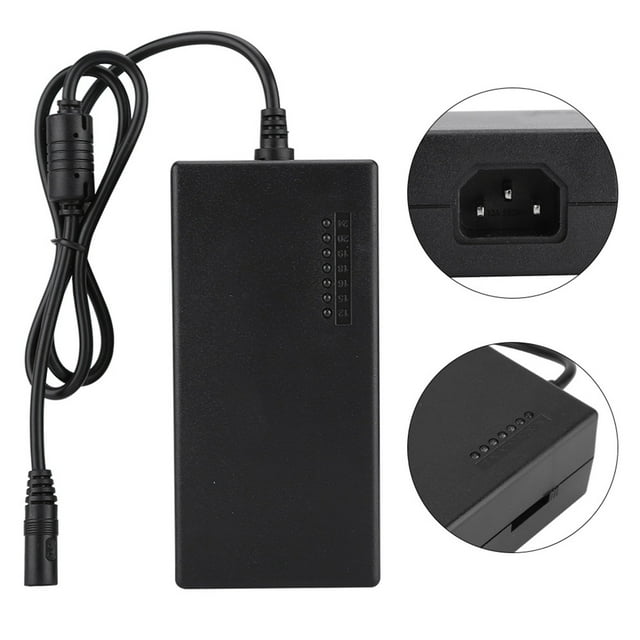 Adaptateur Switch avec 8 Fiches Interchangeables Intégrées Double Protection Adaptateur Secteur, pour Ordinateur Portable pour Notebook