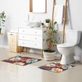thumbnail image 6 of Yayeee Bath Rug for Bathroom Floor Non Slip Contour Fluffy Soft Absorbent Mat, 20"x24", Vibrant Floral, 6 of 7