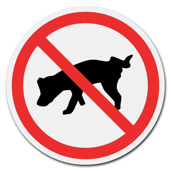 SignMission Corrugated Plastic Sign With Stakes 24" Circular - No Dog Pee | Coroplast Yard Sign With Stake |  Made in the USA