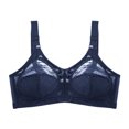 thumbnail image 4 of Ohufall Women's Lace Bras Underwire Wide Straps Fashion Backless Bra Thin Breathable Push-Up Support Daily Underwear, 4 of 5