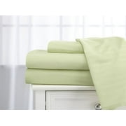 Deluxe Home 100% Cotton  400 Thread Count Dobby Stripe Sheet Set ( King, Sage)