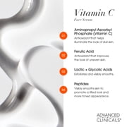 Advanced Clinicals Vitamin C Skin Care Set - Value Set of Body Cream and Face Serum