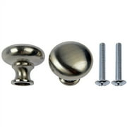 Symmetry Round Knobs, 2pk, Satin Nickel