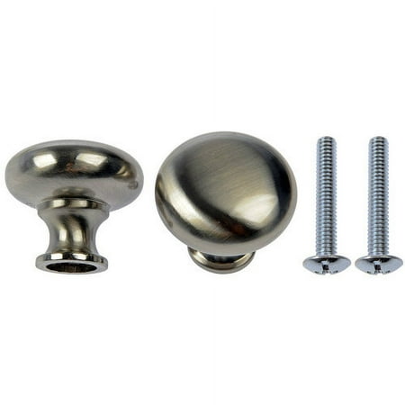 Symmetry Round Knobs, 2pk, Satin Nickel