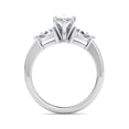 thumbnail image 2 of Best Jewel 14K White Gold Plated Ring - 1.7 Ct Marquise Cut Moissanite Three Stone Engagement Ring for Women - Wedding Jewelry - Beautiful Anniversary Gift - Classic Engagement Ring, 2 of 4