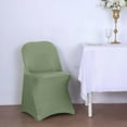 thumbnail image 6 of Efavormart Stretchy Spandex Fitted Folding Chair Cover Dinning Event Slipcover For Wedding Party Banquet Catering - Eucalyptus Sage Green, 6 of 11