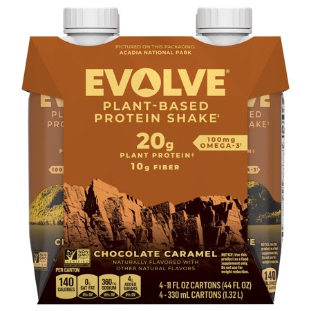Evolve Chocolate Caramel Ready-to-Drink Protein 4-Pack 44 fl oz (Pack Of 3)