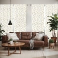 thumbnail image 2 of Ambesonne Sheep Window Curtains, Farm Sheeps Trees Fences, Each 28" W x 63" L, White Khaki Ivory, 2 of 5