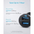 thumbnail image 3 of Chargeur de Voiture, Mini Chargeur de Voiture en Alliage d'Aluminium 24W Double USB, Adaptateur de Voiture en Alliage PowerDrive 2 avec LED Bleue pour iPhone12/11/XR/TP, iPad Pro/Air 2/Mini, Galaxy (Non Compatible avec Charge Rapide), 3 of 4
