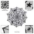 thumbnail image 6 of Muecwrye 2 Pack Halloween Decorations, Black Tablecloth, Lace Round Spider Cobweb Table Cover, Mantel Scarf Lampshade for Halloween Kitchen Party Decor, 6 of 8