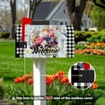 thumbnail image 4 of PBOBRIICH Welcome Colorful Floral in Blue Gray Wooden Magnetic Mailbox Covers Standard Size 21x25.5, 4 of 5