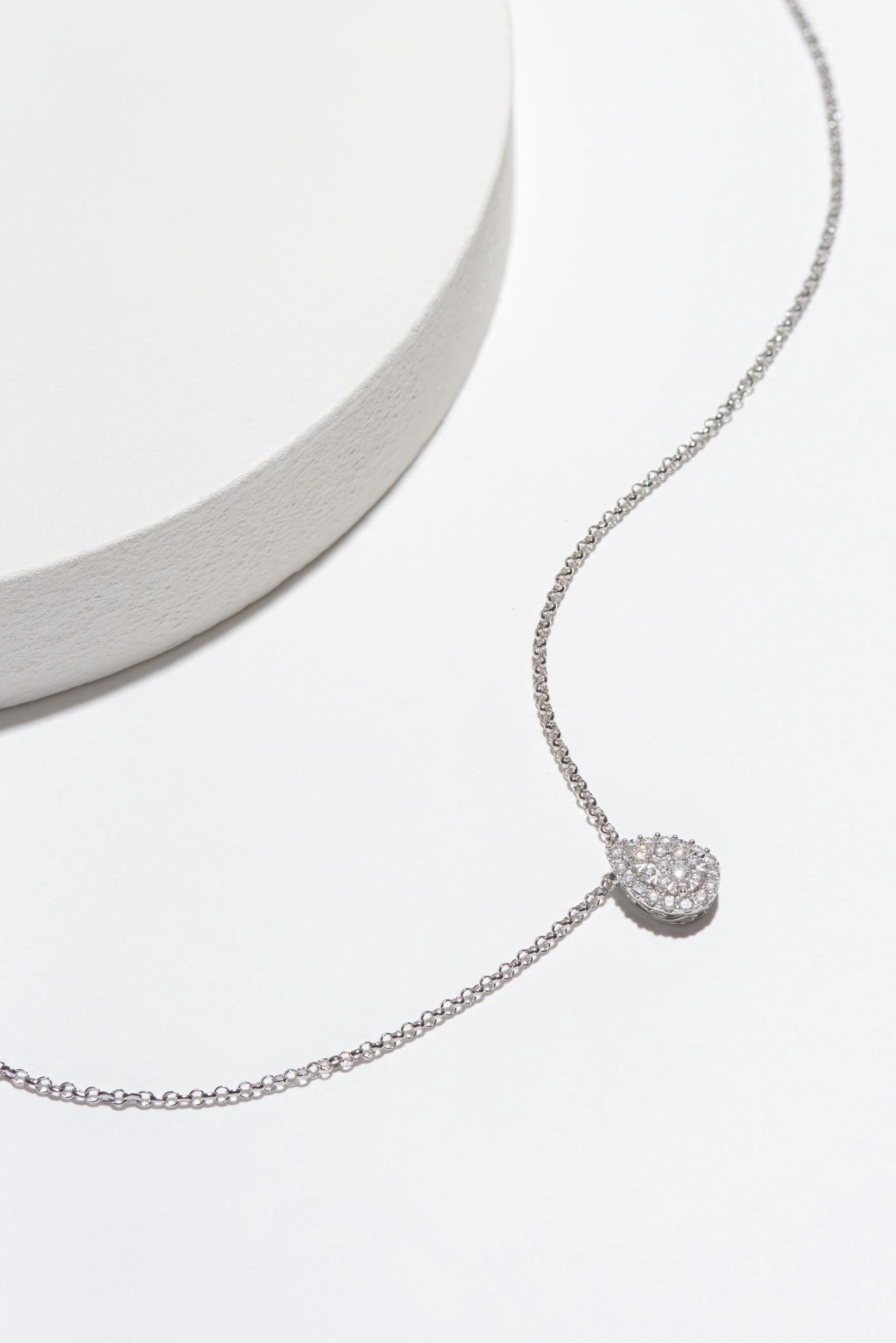 Forever Facets 1/3 CT TW Lab Grown Diamond Necklace in Platinum over Sterling Silver, Adult Female