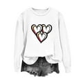 thumbnail image 3 of VgaVtl Long Sleeve Women Sweatshirt Valentines Day Winter Womens Top Pullover Workout Crew Neck Vacation Heart Print Tops, 3 of 3