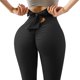 thumbnail image 4 of Leggings de entrenamiento para mujer, aerodinámicos, cintura alta, elasticidad, levantamiento de cadera, leggings de yoga para correr, negro, M, 4 of 8