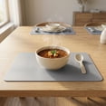 thumbnail image 5 of Unique Bargains 6 Pack Faux Leather Placemats for Kitchen Dining Table Decor Light Gray 17"x12", 5 of 7
