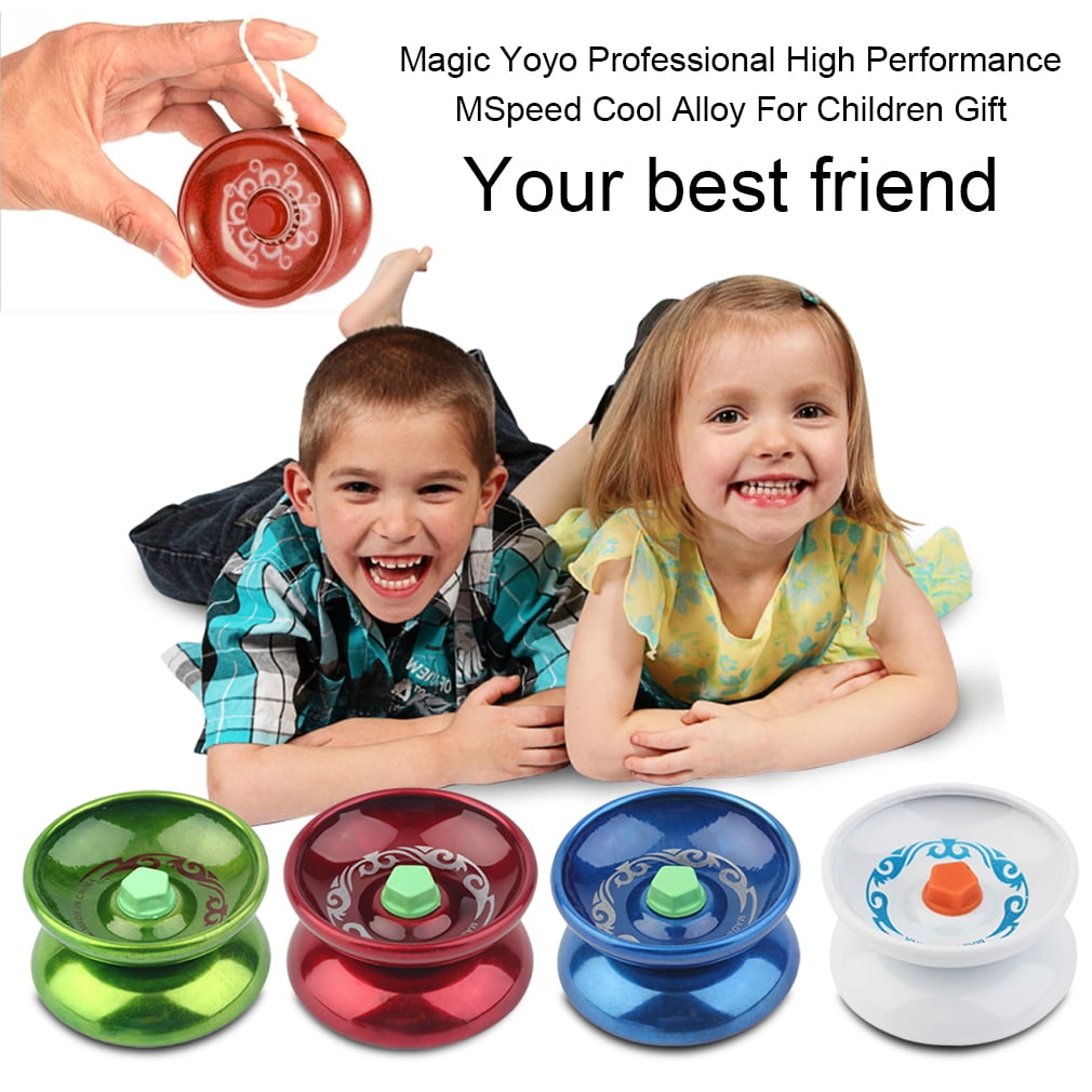 NSH Magic Yoyo Professional Speed ​​Cool Alloy Yoyo Leisure Walk Ball Hit Juegos Infantiles para Regalo Color Aleatorio Entrega 