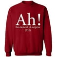 thumbnail image 2 of OXI Crewneck Sweatshirt - Ah The Element of Surprise,Basic Casual Sweatshirts for Men's and Women Fleece Sweatshirt Long Sleeve- Antiquee Cherry Small, 2 of 2