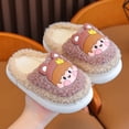 thumbnail image 1 of Zapatillas de algodón con tacón y bolsa para niños, para otoño e invierno, para interior del hogar, antideslizantes, bonitas zapatillas peludas para bebés y niñas, 1 of 5
