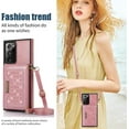 thumbnail image 5 of for Samsung Galaxy Note 20 Ultra 6.9" Crossbody Wallet Case for Women, Bling Glitter PU Leather Phone Case with RFID Blocking Card Holder Cover for Samsung Galaxy Note 20 Ultra SZ Rose Gold, 5 of 9