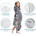 thumbnail image 7 of Border Collie Dog and Flower Florals Hooded Bath Towel，60"x35" for Ages 3 To 12 Kids, Quick Dry Lightweight Soft Microfiber Hood Beach Towel Cover Up for Kids, 7 of 7