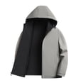 thumbnail image 4 of Wutalume Men's Leisure Hooded Jacket Coat, Casual Style with Comfortable Fit, Ideal for Everyday Wear, Outdoor Events, and Relaxing Occasions,Gray M, 4 of 4