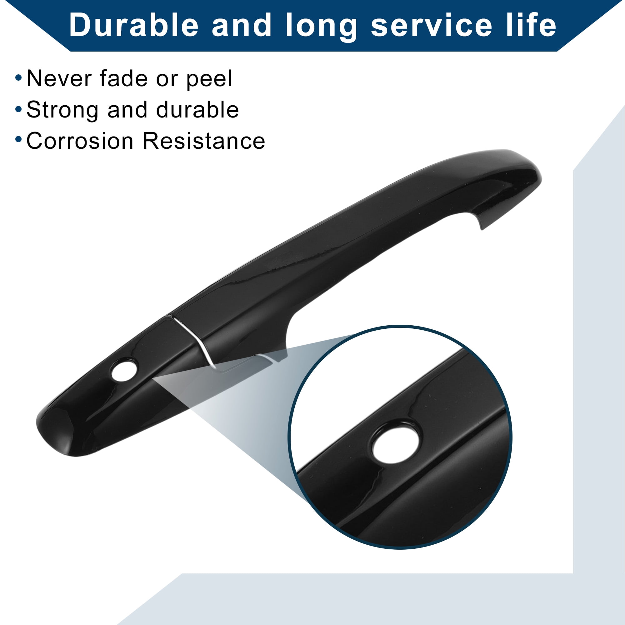Unique Bargains ABS Automotive Door Handle Cover Black for Honda Civic 2006-2011