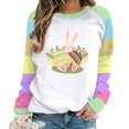thumbnail image 2 of FAIWAD Chandail de Pâques pour Femmes Manches Longues Col Rond Tunique Hauts Graphique de Pâques chandail Blouse, 2 of 5