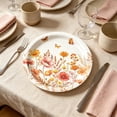 thumbnail image 4 of Fall Wild Floral Paper Plates 9" Disposable Autumn Wildflower Cake Dessert Plates Watercolor for Dinner Wedding Baby Shower Birthday Fall Tea Party Decoration Supplies, 10pcs, 4 of 6