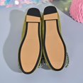 thumbnail image 6 of Women's Round Toe Flat Slip On Shoes, Sparkly Rhinestone Bow Decor Faux Suede Ballet Flats, Elegant Dress Shoes for Wedding Party, 6 of 9