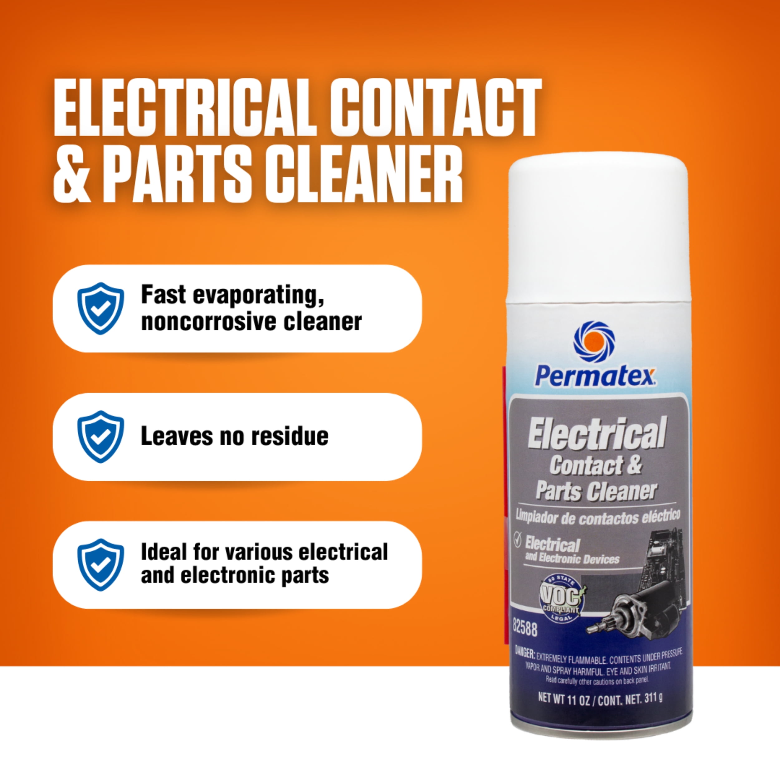 Permatex 82588 Electrical Contact and Parts Cleaner Spray For