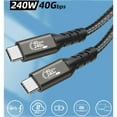 thumbnail image 4 of 240W USB-C to Type-C Fast Charging Cable, 40Gbps Data Transfer, 8K@60Hz, Compatible with Thunderbolt 3/4, 15 Pro, Huawei, Xiaomi, and SSD, 4 of 6