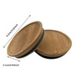thumbnail image 3 of Wide Mouth Wooden Jar Lids 4pcs Set Natural Food Grade Material Airtight Seal with Silicone Ring for Glass Jars 92mm Wood Cap Replacement, 3 of 8