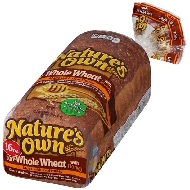 Nature's Own® 100 Whole Wheat Bread with Honey 16 oz. Bag Walmart