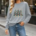 thumbnail image 4 of cocolona Christmas Sweatshirts for Women Christmas Tree Printed Crew Neck Long Sleeve Pullover Sweatshirts, 4 of 6