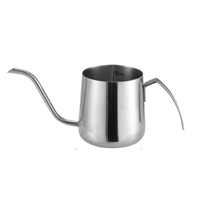 Contenedor de hervidor de café Contenedor de agua de acero inoxidable Vierta sobre hervidores Hervidores de café convenientes para el hogar Bar Restaurante Usos Se muestra como imagen 230ml Speravity HA011196-03B