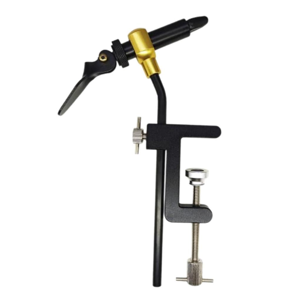 Wswqop Rotary Fly Tying Vise Easy to Use C Clamp Hook Professionals Fishing Accessories