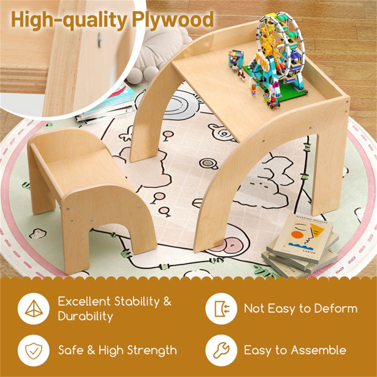 kids furniture set with 1 kids table and 1 chair