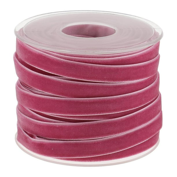 Cinta de terciopelo de 20 yardas y 10 mm de ancho para manualidades, decoración y adornos de boda. camafeo marrón