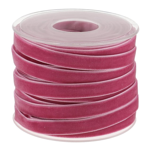 Cinta de terciopelo de 20 yardas y 10 mm de ancho para manualidades, decoración y adornos de boda. camafeo marrón